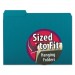 Smead 10291 Interior File Folders, 1/3 Cut Top Tab, Letter, Teal 100/Box SMD10291