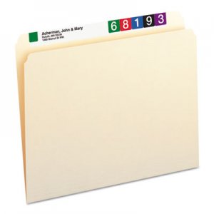 Smead 10300 File Folders, Straight Cut, One-Ply Top Tab, Letter, Manila, 100/Box SMD10300