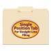 Smead 10332 File Folders, 1/3 Cut Second Position, One-Ply Top Tab, Letter, Manila, 100/Box SMD10332