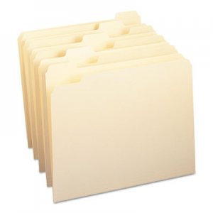 Smead 10350 File Folders, 1/5 Cut, One-Ply Top Tab, Letter, Manila, 100/Box SMD10350
