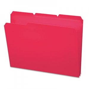 Smead 10501 Waterproof Poly File Folders, 1/3 Cut Top Tab, Letter, Red, 24/Box SMD10501