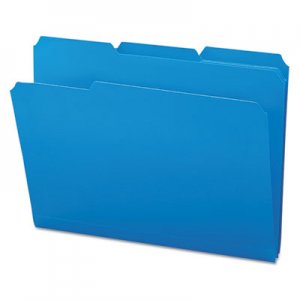 Smead 10503 Waterproof Poly File Folders, 1/3 Cut Top Tab, Letter, Blue, 24/Box SMD10503