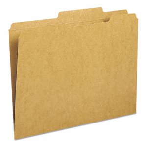 Smead SMD10776 Guide Height Reinforced Heavyweight Kraft File Folders, 2/5-Cut 2-Ply Tab, Right of Center, Letter Size