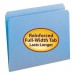 Smead 12010 File Folders, Straight Cut, Reinforced Top Tab, Letter, Blue, 100/Box SMD12010