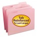 Smead 12634 File Folders, 1/3 Cut, Reinforced Top Tab, Letter, Pink, 100/Box SMD12634