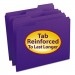 Smead 13034 File Folders, 1/3 Cut, Reinforced Top Tab, Letter, Purple, 100/Box SMD13034