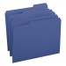 Smead 13193 File Folders, 1/3 Cut Top Tab, Letter, Navy, 100/Box SMD13193