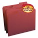 Smead 13084 File Folders, 1/3 Cut, Reinforced Top Tab, Letter, Maroon, 100/Box SMD13084