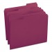 Smead 13093 File Folders, 1/3 Cut Top Tab, Letter, Maroon, 100/Box SMD13093