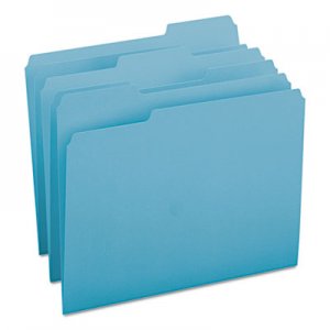 Smead 13143 File Folders, 1/3 Cut Top Tab, Letter, Teal, 100/Box SMD13143