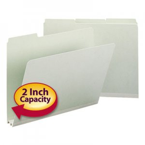 Smead 13234 Recycled Folder, Two Inch Expansion, 1/3 Top Tab, Letter, Gray Green, 25/Box SMD13234