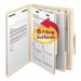 Smead 14000 Manila Classification Folders with 2/5 Right Tab, Letter, Six-Section, 10/Box SMD14000