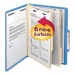 Smead 14001 Top Tab Classification Folder, Two Dividers, Six-Sections, Letter, Blue, 10/Box SMD14001