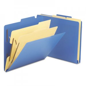 Smead 14045 2-1/2" Expansion Heavy-Duty Poly Classification Folders, Letter, Blue, 10/Box SMD14045