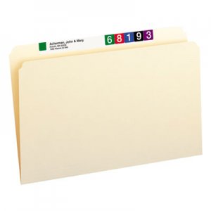 Smead 15300 File Folders, Straight Cut, One-Ply Top Tab, Legal, Manila, 100/Box SMD15300