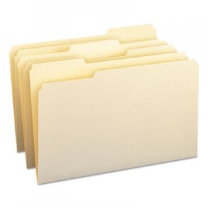 Smead 15330 1/3 Cut Assorted Position File Folders, One-Ply Top Tab, Legal, Manila, 100/Box SMD15330