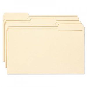 Smead 15338 Antimicrobial File Folders, 1/3 Cut Top Tab, Legal, Manila, 100/Box SMD15338