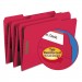 Smead 17740 Folders, Two Fasteners, 1/3 Cut Assorted, Top Tab, Legal, Red, 50/Box SMD17740