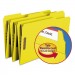 Smead 17940 Folders, Two Fasteners, 1/3 Cut Assorted, Top Tab, Legal, Yellow, 50/Box SMD17940