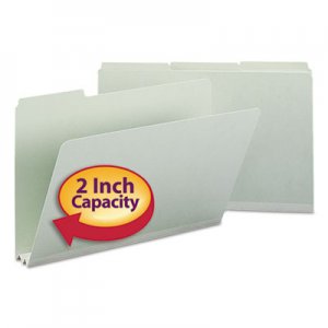 Smead 18234 Recycled Folders, Two Inch Expansion, 1/3 Top Tab, Legal, Gray Green, 25/Box SMD18234