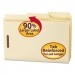 Smead 19535 SuperTab File Folders with Fastener, 1/3 Cut, 11 Point, Legal, Manila, 50/Box SMD19535