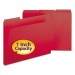 Smead 21538 Recycled Folders, One Inch Expansion, 1/3 Top Tab, Letter, Bright Red, 25/Box SMD21538