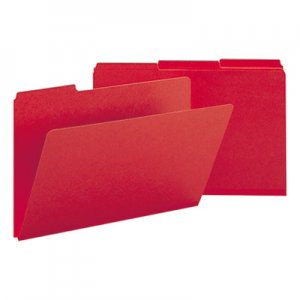 Smead 22538 Recycled Folder, One Inch Expansion, 1/3 Top Tab, Legal, Bright Red, 25/Box SMD22538