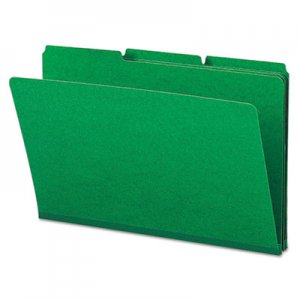 Smead 22546 Recycled Folder, One Inch Expansion, 1/3 Cut Top Tab, Legal, Green, 25/Box SMD22546