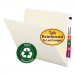 Smead 24160 100% Recycled End Tab Folders, Reinforced Tab, Letter Size, Manila, 100/Box SMD24160