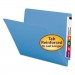 Smead 25010 Colored File Folders, Straight Cut, Reinforced End Tab, Letter, Blue, 100/Box SMD25010