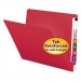 Smead 25710 Colored File Folders, Straight Cut, Reinforced End Tab, Letter, Red, 100/Box SMD25710