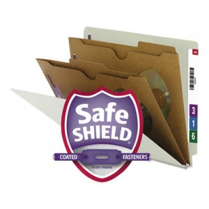 Smead 26710 Pressboard End Tab Classification Folder, Pockets, Letter, Six-Section, 10/Box SMD26710