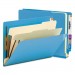 Smead 26836 Colored End Tab Classification Folders, Letter, Six-Section, Blue, 10/Box SMD26836