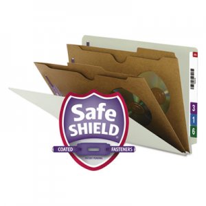 Smead 29710 Pressboard End Tab Classification Folder, Pockets, Legal, Six-Section, 10/Box SMD29710