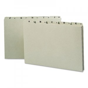 Smead 52376 Recycled Top Tab File Guides, Alpha, 1/5 Tab, Pressboard, Legal, 25/Set SMD52376