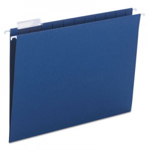 Smead 64057 Hanging File Folders, 1/5 Tab, 11 Point Stock, Letter, Navy, 25/Box SMD64057