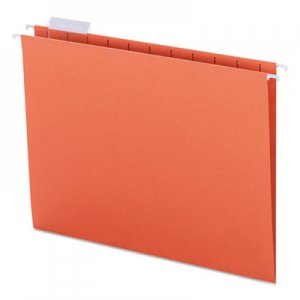 Smead 64065 Hanging File Folders, 1/5 Tab, 11 Point Stock, Letter, Orange, 25/Box SMD64065