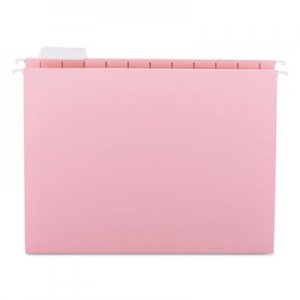 Smead 64066 Hanging File Folders, 1/5 Tab, 11 Point Stock, Letter, Pink, 25/Box SMD64066