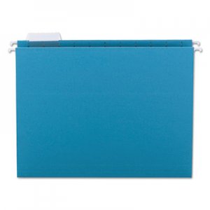 Smead 64074 Hanging File Folders, 1/5 Tab, 11 Point Stock, Letter, Teal, 25/Box SMD64074