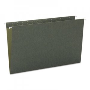 Smead 64110 Hanging File Folders, Untabbed, 11 Point Stock, Legal, Green, 25/Box SMD64110