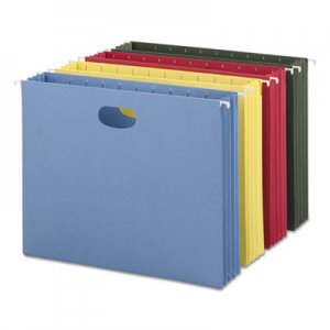 Smead 64290 3.5" Capacity Hanging File Pockets, Letter, Assorted Colors, 4/Pack SMD64290