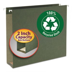 Smead SMD65090 Box Bottom Hanging File Folders, Letter Size, Standard Green, 25/Box