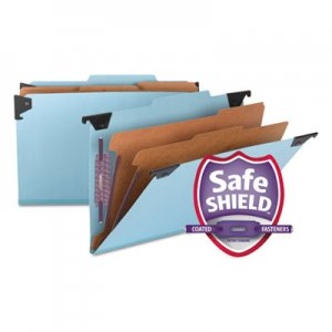 Smead 65165 Six Section Hanging Classification Folder, Pressboard/Kraft, Legal, Blue SMD65165