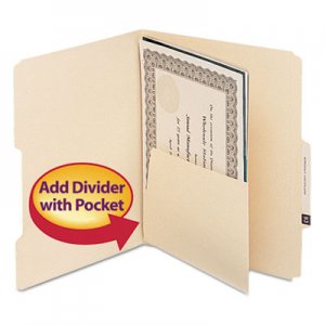 Smead 68030 MLA Self-Adhesive Folder Dividers with 5-1/2 Pockets on Both Sides, 25/Pack SMD68030