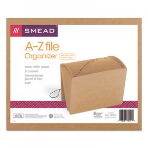 Smead 70121 A-Z Indexed Expanding Files, 21 Pockets, Kraft, Letter, Brown SMD70121