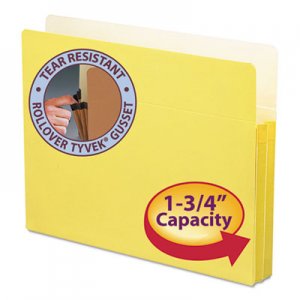 Smead 73223 1 3/4" Exp Colored File Pocket, Straight Tab, Letter, Yellow SMD73223