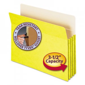 Smead 73233 3 1/2" Exp Colored File Pocket, Straight Tab, Letter, Yellow SMD73233