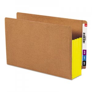 Smead 74688 3 1/2" Exp File Pockets, Straight Tab, Legal, Yellow, 10/Box SMD74688