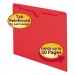 Smead 75509 Colored File Jackets w/Reinforced 2-Ply Tab, Letter, 11pt, Red, 100/Box SMD75509