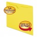 Smead 75511 Colored File Jackets w/Reinforced 2-Ply Tab, Letter, 11pt, Yellow, 100/Box SMD75511